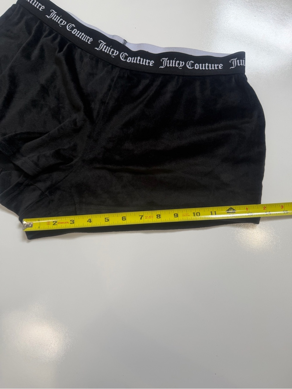 Juicy Couture Black Velour Rhinestone Bling Booty Shorts Size M - Picture 5 of 9